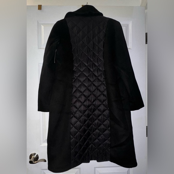 SOIA & KYO Christa Mixed Media Wool Coat • NWOT• Size M• - Picture 6 of 7